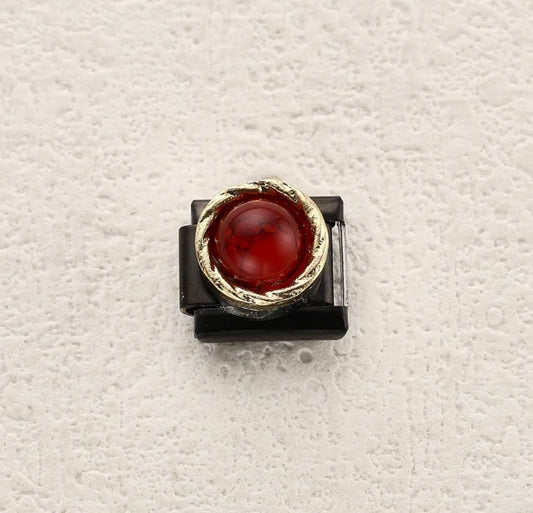 Module noir Perle ronde Rouge