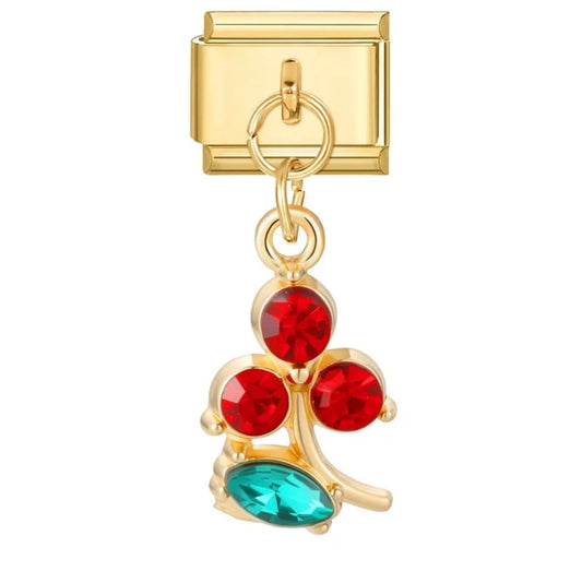 Module Doré pendentif Fleurs