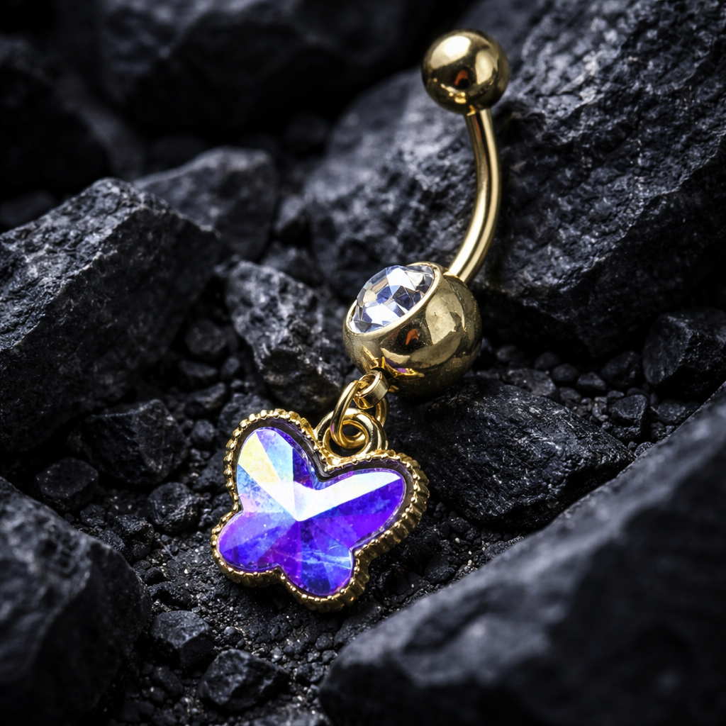 Piercing nombril papillon 🦋 éclat