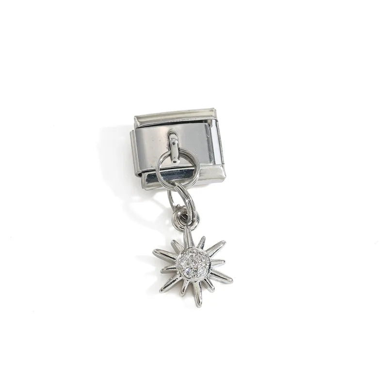 Pendentif soleil argenté