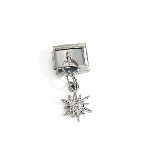 Pendentif soleil argenté