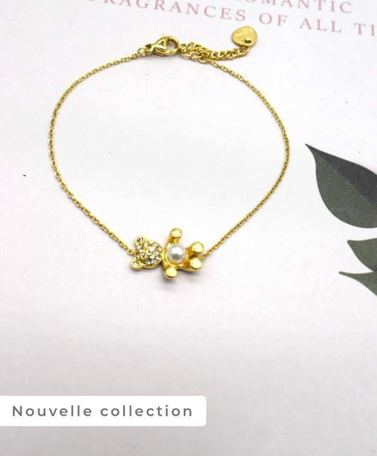 Bracelet nounours en acier inoxydable