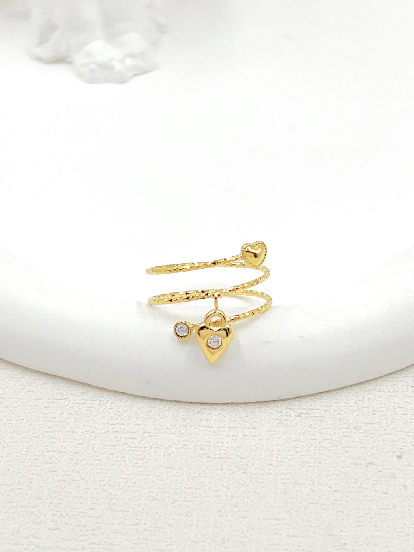 BAGUE EN ACIER INOXYDABLE WEC Bijoux charm cœur