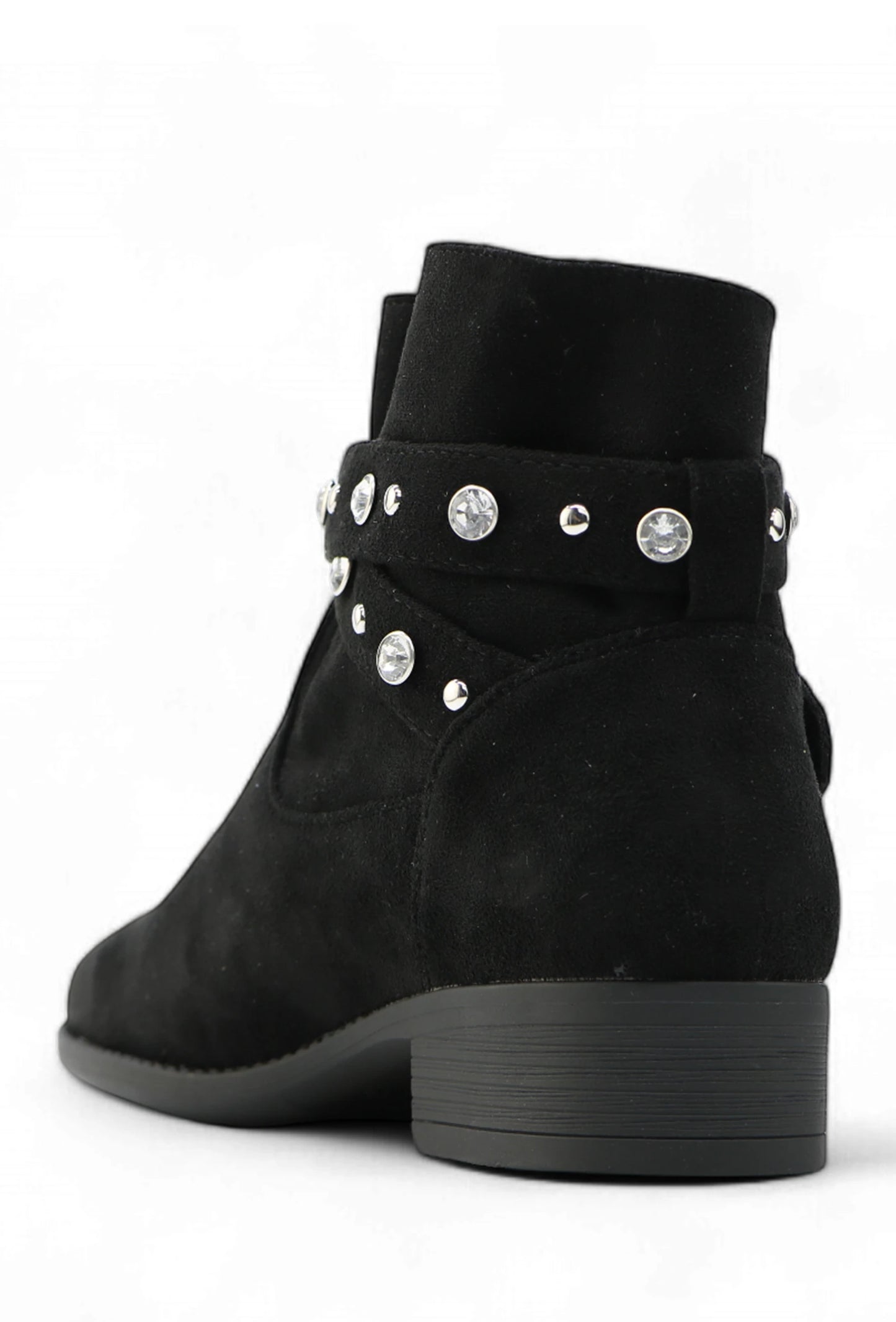 Bottines en daim Black à strass