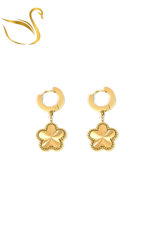 Boucles d'oreilles fleur Or