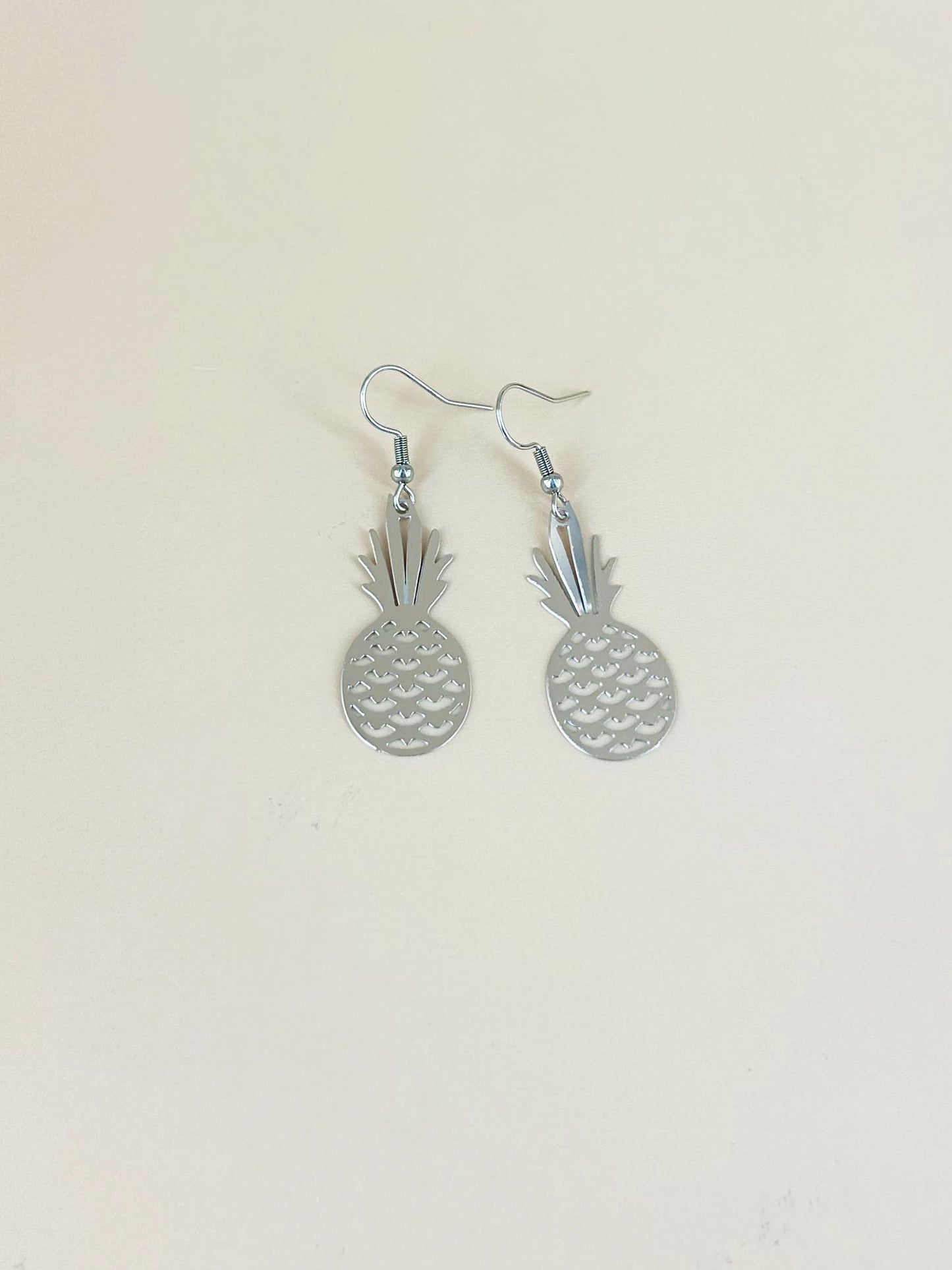 Boucles d'oreilles ananas filigranes acier inoxydable