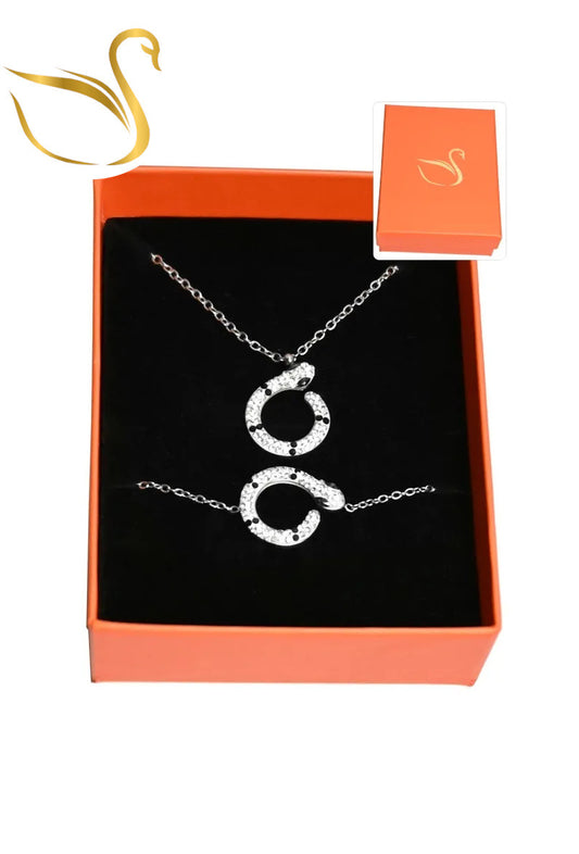 Coffret cadeaux serpent ou double cœur parure bijoux