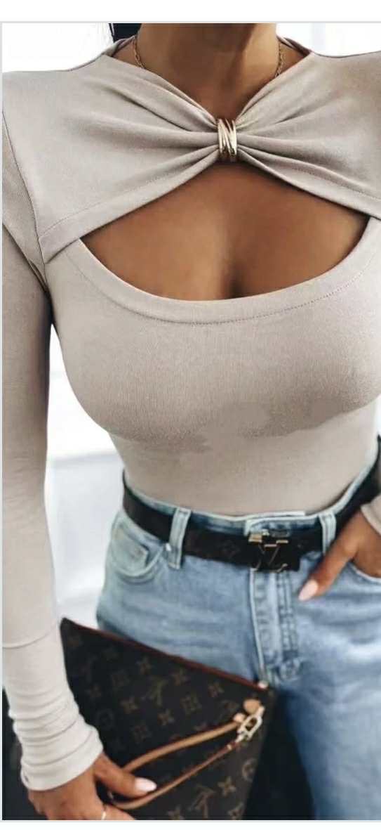 Top manches longues anneau doré