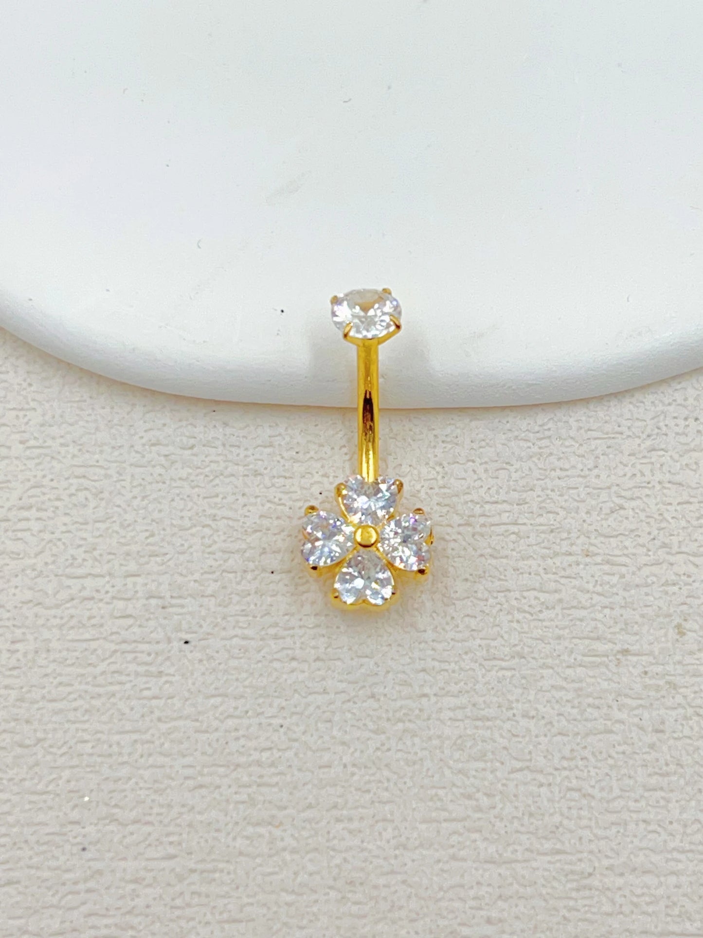 PIERCING NOMBRIL EN ACIER INOXYDABLE , ZIRCONIUM